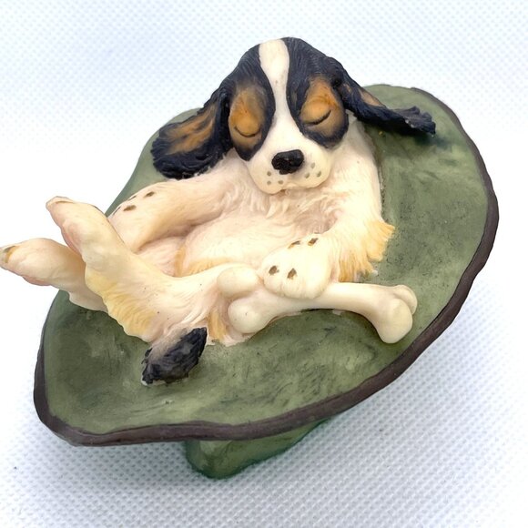 Aynsley MasterCraft Sleeping Hat Spaniel Puppy Dog Figurine UK England Vintage - Picture 9 of 9